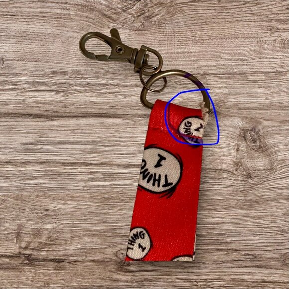 Thing 1 and Thing 2 Lanyard Red/Blue (Reversible) - Picture 2 of 2